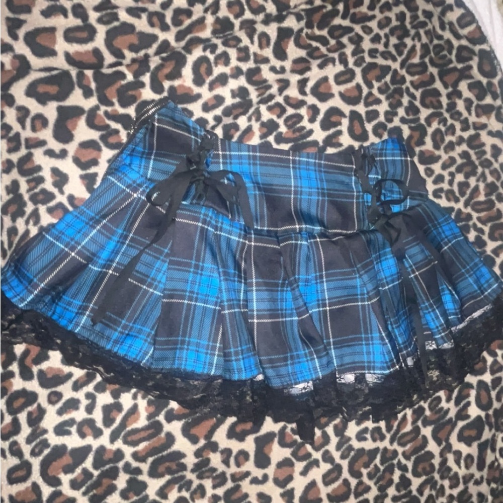 Blue Plaid Women's Skirt